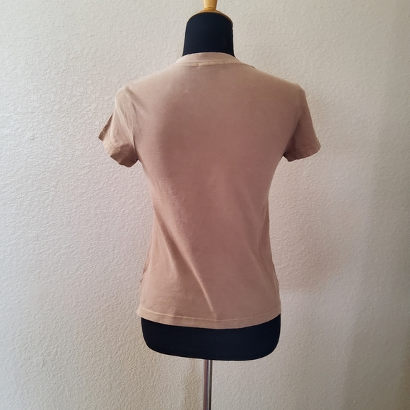 James Perse Crew Neck Tee T-Shirt Top Brown New - Picture 5 of 9